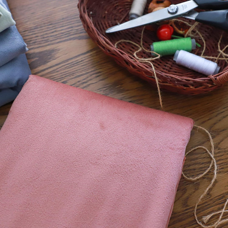 Velours extensible en fausse fourrure de satin Minky, Brick Red