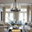Jeitt 6 - Light Wagon Wheel Round Kitchen Island  Black Chandelier-488953203
