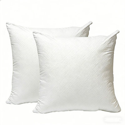 2-Pack - 20" X 20" Decorative Throw Pillow Inserts, White Square Cushion Stuffers