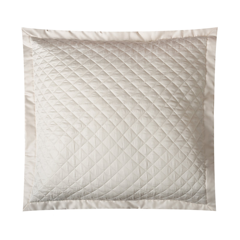Simply Sateen_Quilted Sham, Euro, Ivory