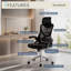 Chaise de bureau ergonomique essentielle avec appui-tête et soutien lombaire, alliant style et confort pour les espaces de travail modernes.