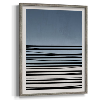 Abstracto Azul II Framed Print - Solid Wood