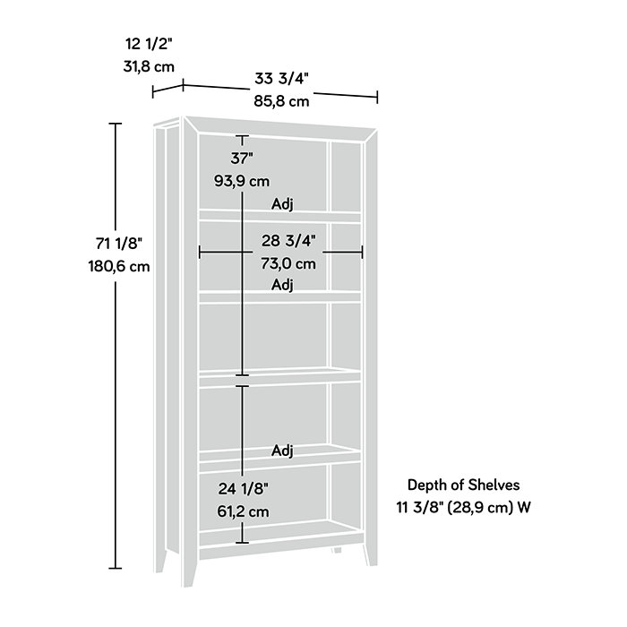 Allenna Standard Bookcase, Brown