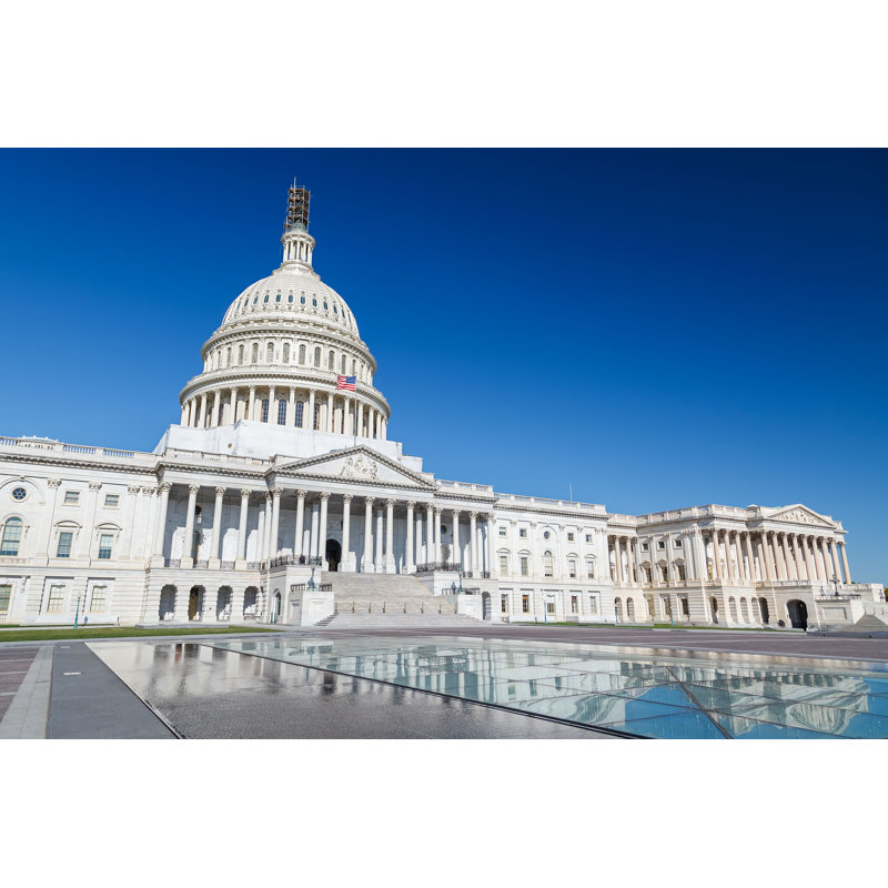 «Us Capitol, Washington Dc» par Sborisov - photographie sur toile tendue, H 12 po x l 18 po