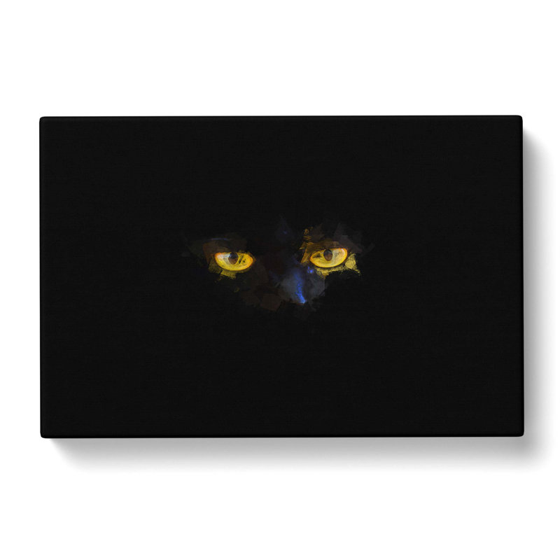 Eyes Of A Cat In Abstract - Wrapped Canvas Print, 40cm H x 60cm W x 3cm D