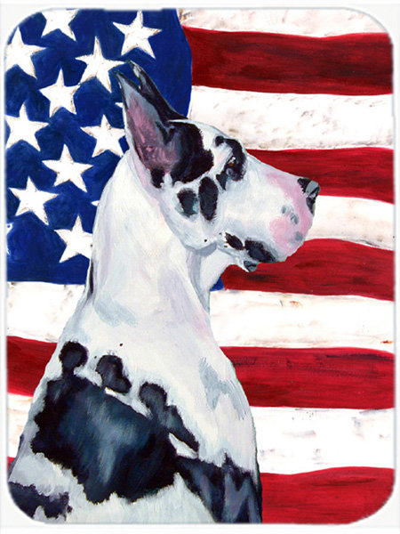 Drapeau américain avec planche à découper en verre Great Dane USA