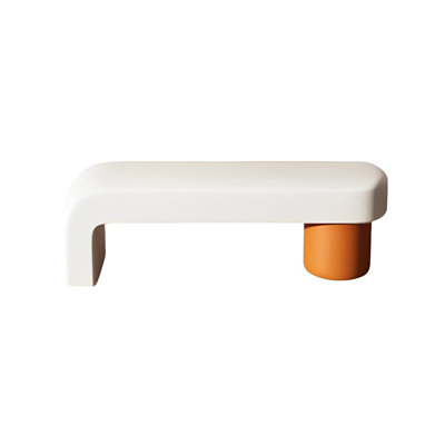 Banc rembourré en similicuir Light Luxury