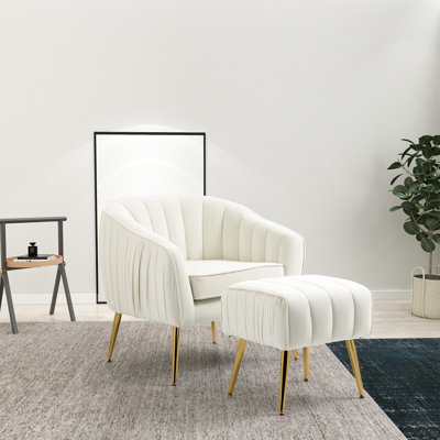 Fauteuil demi-tonneau avec repose-pieds Gerit
