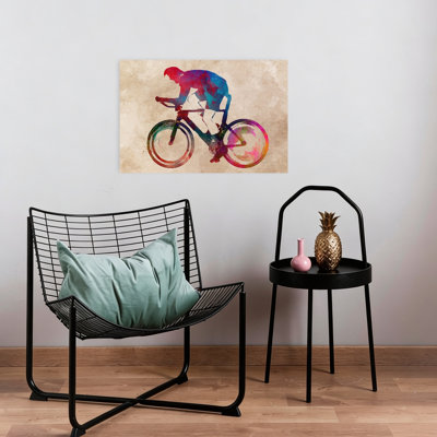 «Vibrant Cycling Racer», art mural contemporain