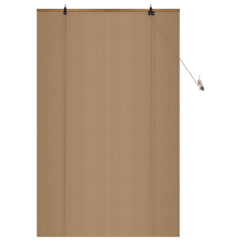  Roller Blind Adjustable Brown Bamboo Window Treatment Sun Shade Curtain