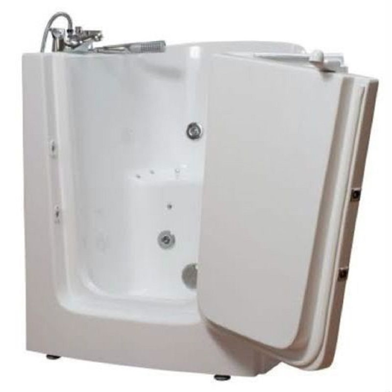 38'' x 33'' Fiberglass Bathtub with Faucet, Right 1