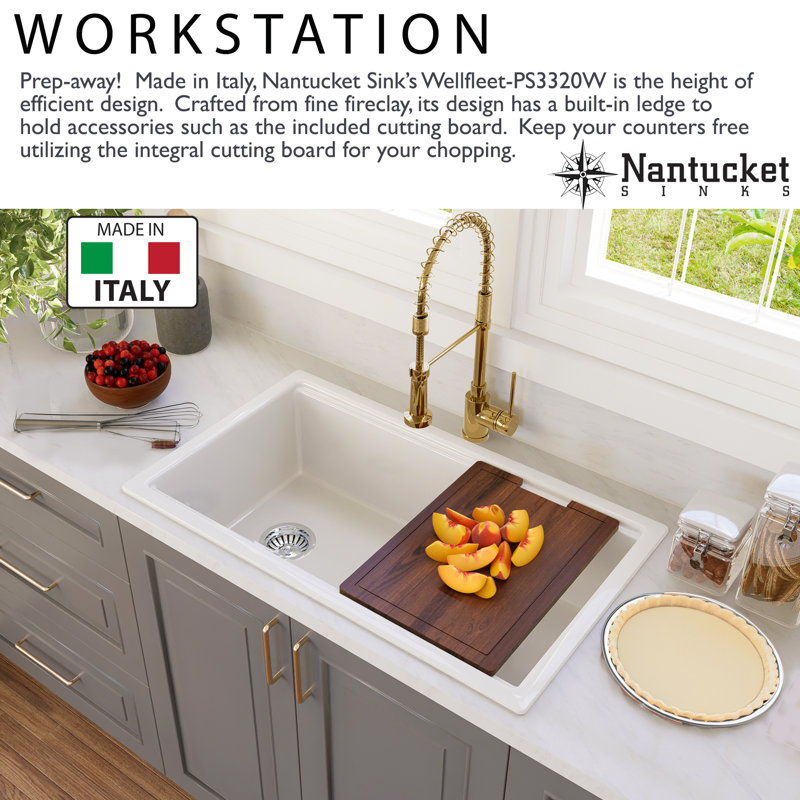 Cape 33'' L Single Basin Kitchen Sink