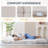 Corduroy Bean Bag Chair Tufted Folding Sofa Bed with Pillows-125405394-125405407