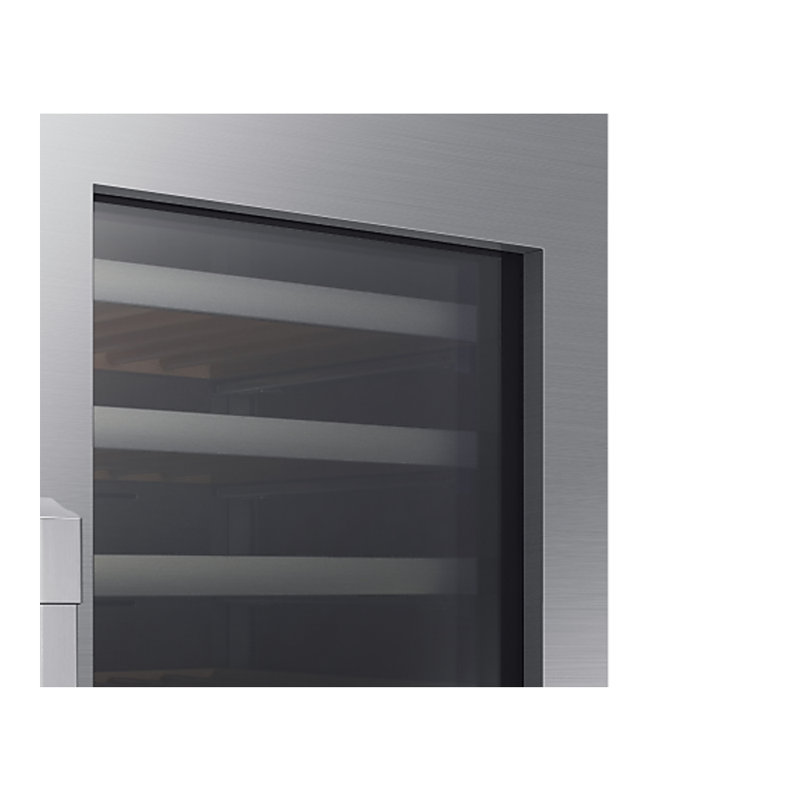24" Wine Column Panel Kit, Contemporary, Silver Stainless