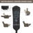 Dual Motor Chenille Power Lift Chair Lay Flat Recliner with Massage and Heating,400LBS-846517657