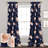 Vintage Paris Rose Butterfly Script Semi Sheer Curtain Pair-57081310