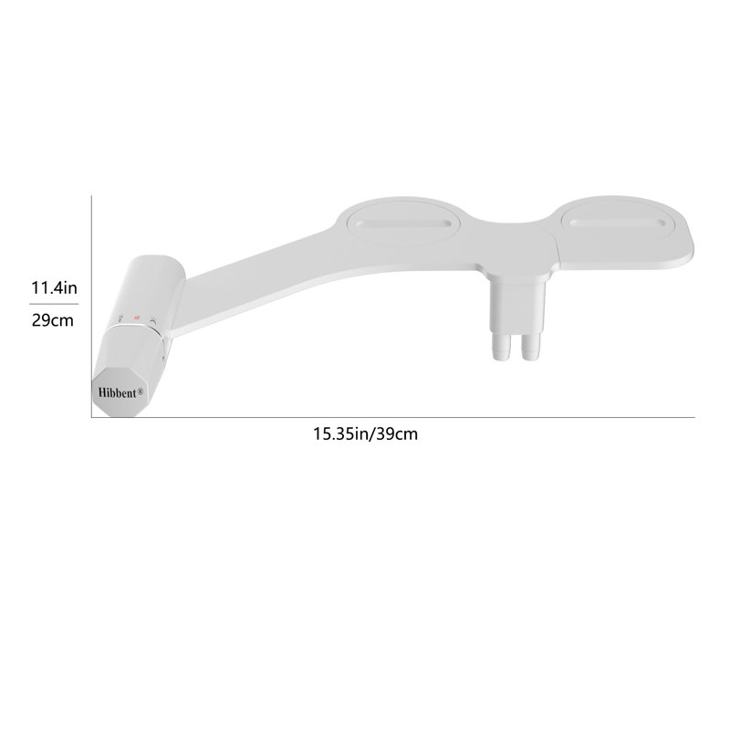 Ultra-Slim Adjustable Toilet Seat Bidet, Non-electric Dual Nozzle