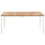 Rectangular Acacia Solid Wood Steel Outdoor Dining Table - 180 cm W 90 cm D