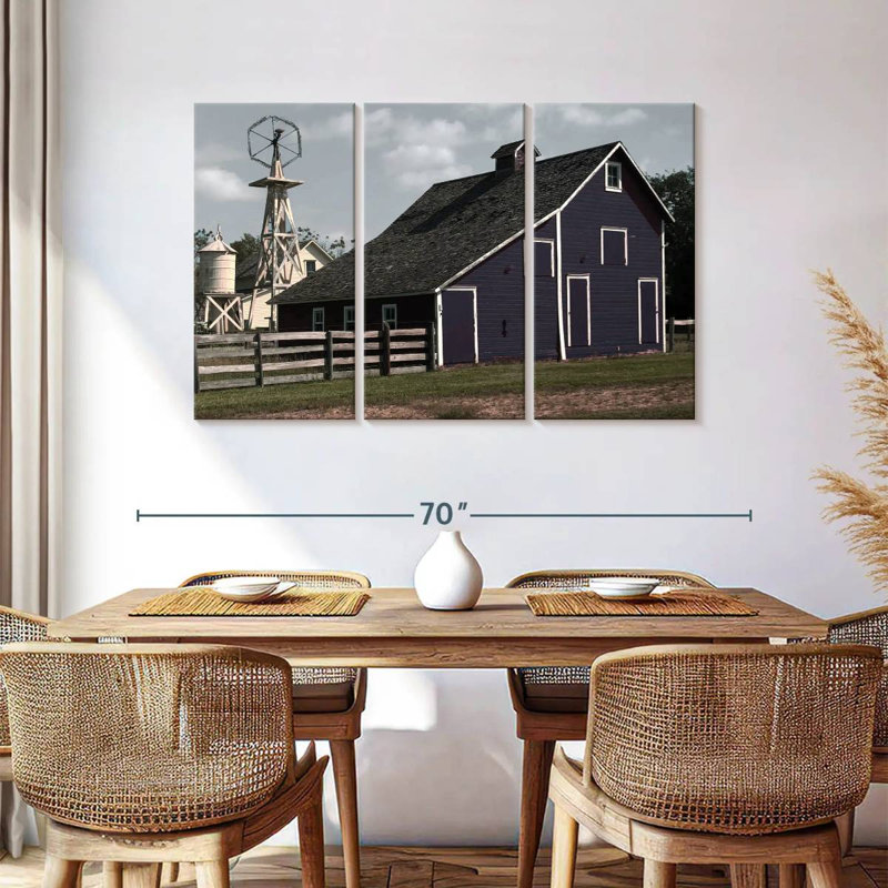 Lilie Blue Barn, 36" H x 57" W