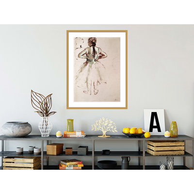 Danseuse vue de dos par Edgar Degas - impression giclée encadrée