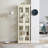 Illuminated Display Case For Different Objects, Antique White Cabinet With Abundant Storage And Illumination Options-542062084