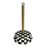 Violet Check Paper Towel Holder