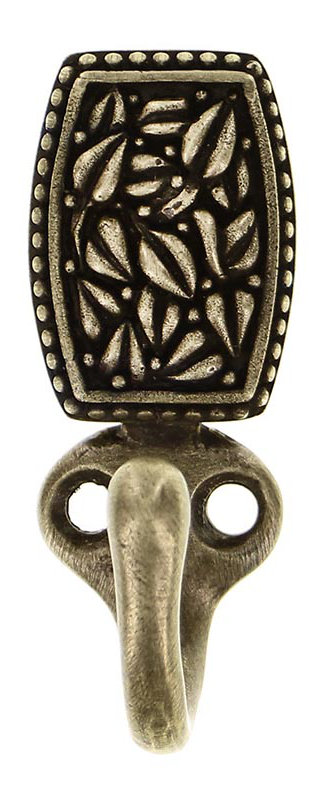 San Michele Wall Hook, Antique Brass