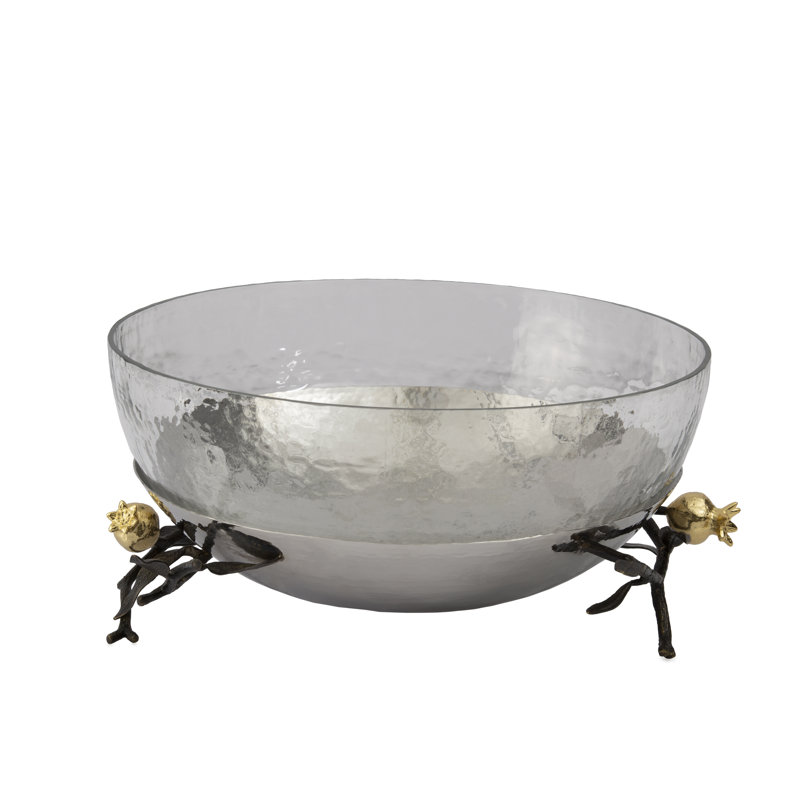 Pomegranate Glass Serving Bowl