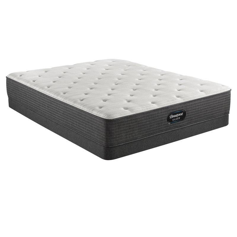 Beautyrest Silver BRS900 Medium 12" Innerspring Mattress and Box Spring Set, Queen, Low Profile (5")
