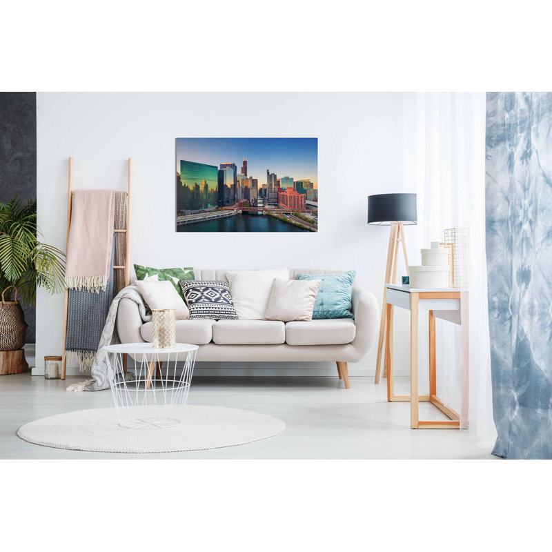Chicago Skyline - Wrapped Canvas Print, 51cm H x 76cm W