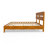 Solid Wood Platform Bed Frame , King Bed Frame With Headboard Included, Mid Century Modern Bed, Caramel-451595210-451595204
