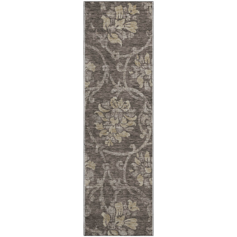 Premium Machine Washable Prisco Brown Rug