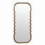 Miroir de plancher en bois 31,4 x 1,4 x 74 po avec cadre brun unique