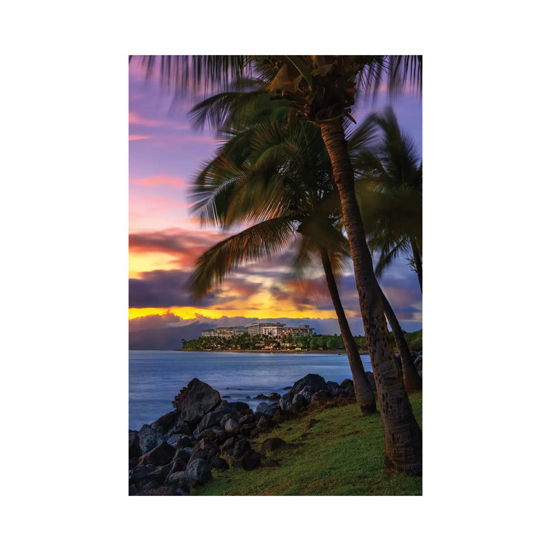 The Sun Setting Over Hawaii by Jonathan Ross Photography - Wrapped Canvas Print, 20.32 cm H x 30.48 cm W