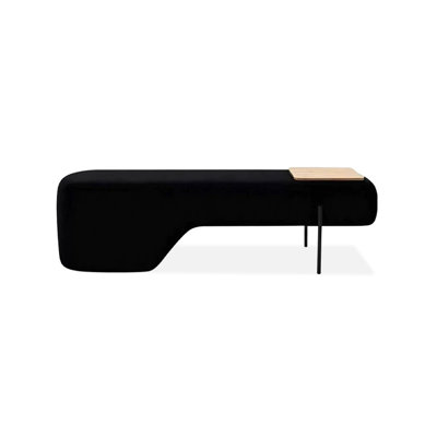 Black Upholstered Bench