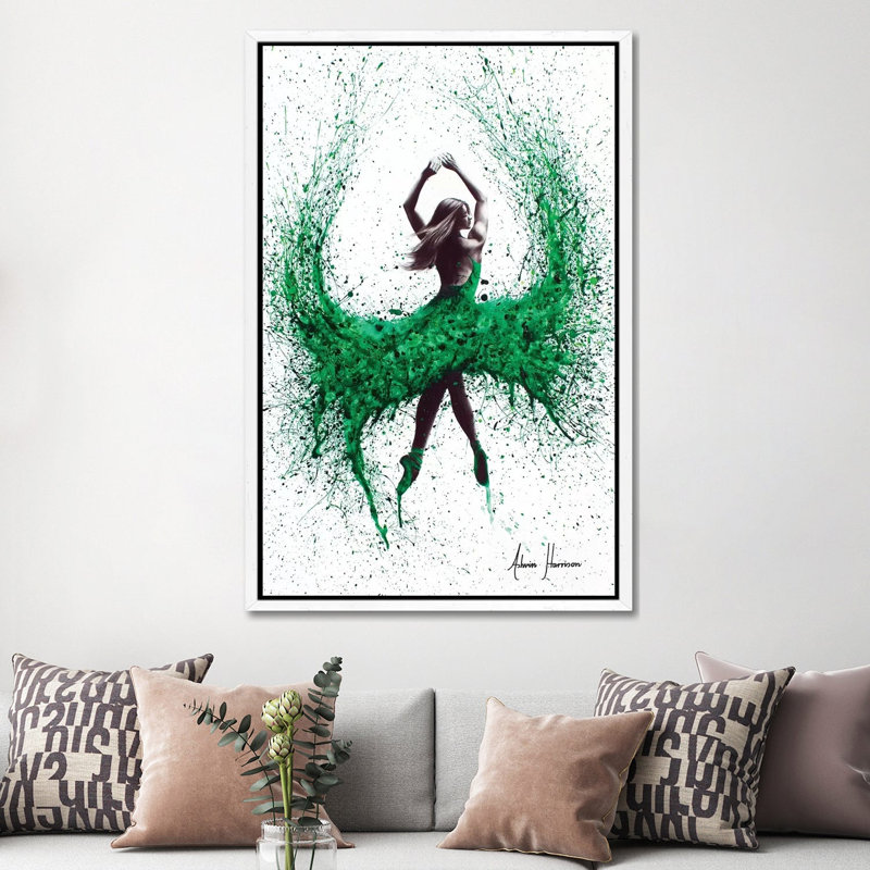 An Emerald Love by Ashvin Harrison - Print on Canvas, White Framed, 152.5 cm H x 101.5 cm W
