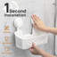 Shower Caddy with Suction Cup, Removable Waterproof Bathroom Organizer, 1-Pack (White)