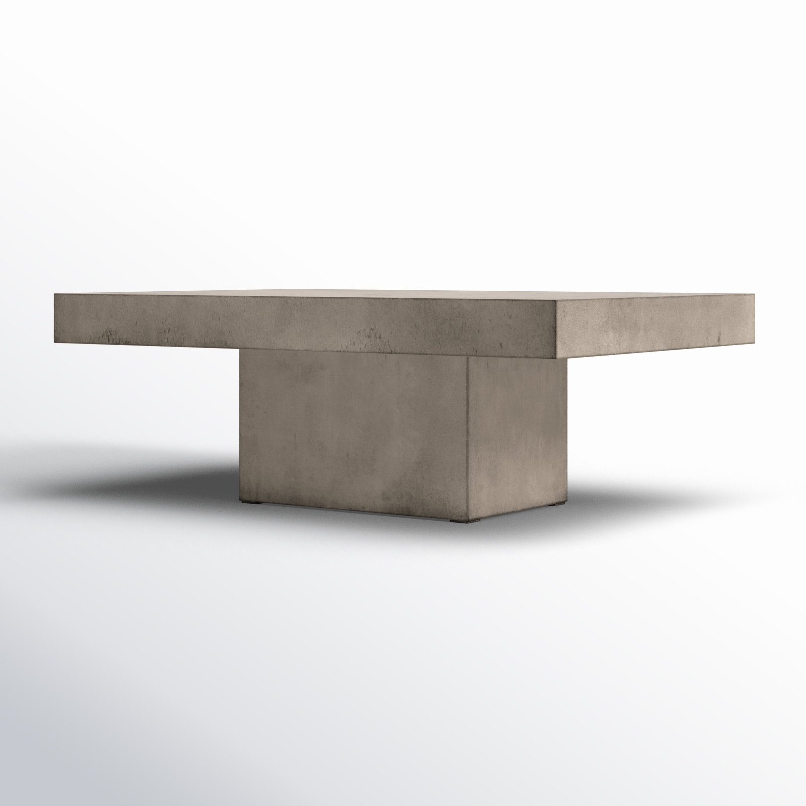Kareen 47" Concrete Coffee Table, Dark Gray