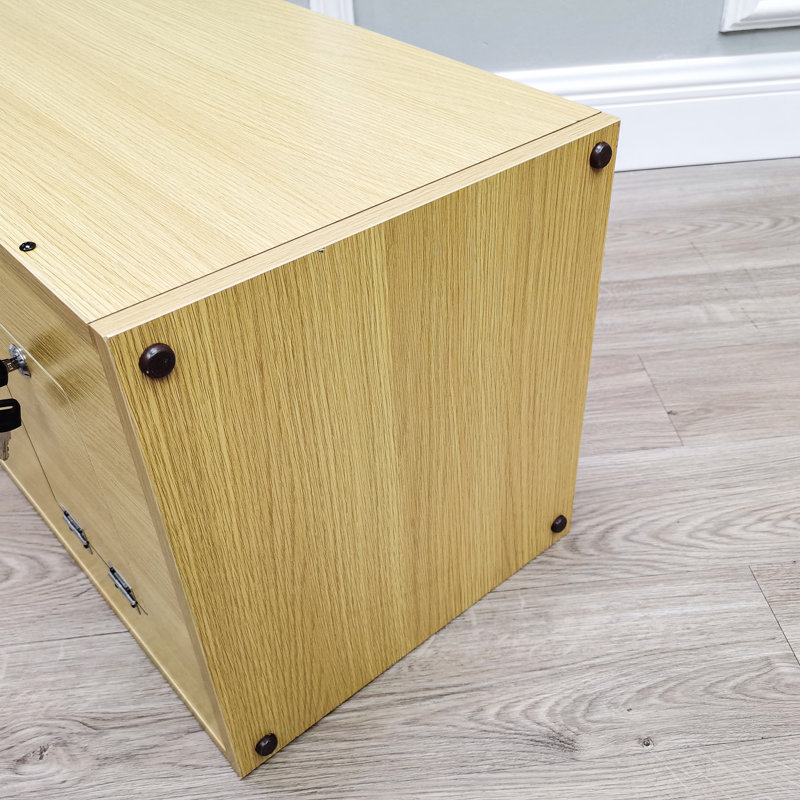 Support de collecte de fonds en bois (placage en bois aggloméré) 14,8 po de largeur x 14,8 po de profondeur x 31,5 po de hauteur
