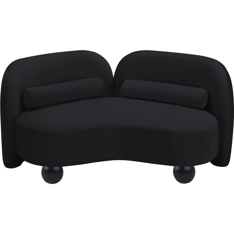 Causeuse Daphne, Velours noir