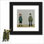 Lowry Style - Framed Print of A Couple - 12" Square Black Ash Frame