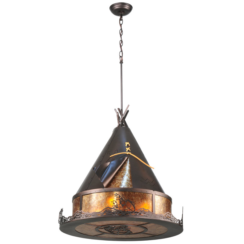 Rustic Lodge 2 - Light Pendant, 40" - 58" H x 24" W x 24" D