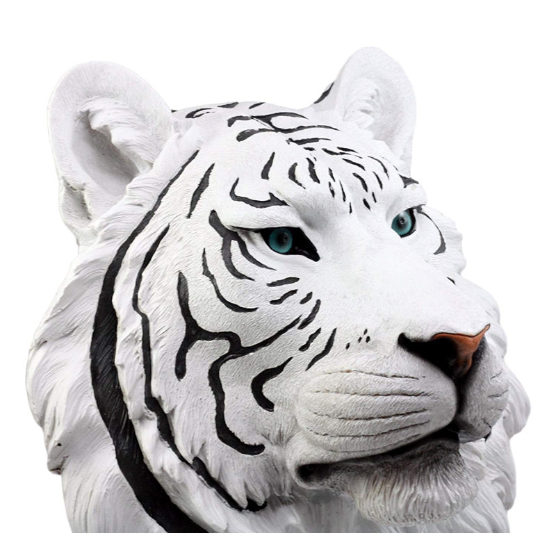 Décoration murale tiger de la tête de sibérie rare, Blanc