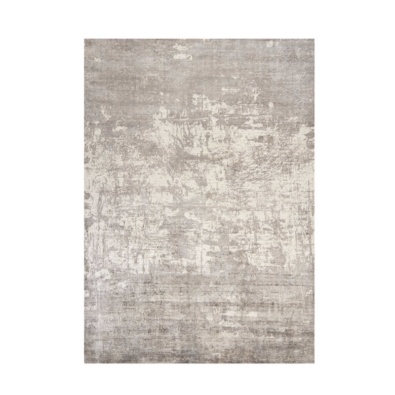7' X 10'  Viscose Beige Area Rug