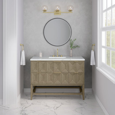 Meuble-lavabo simple 48 po avec chargeur sans fil Emmeline
