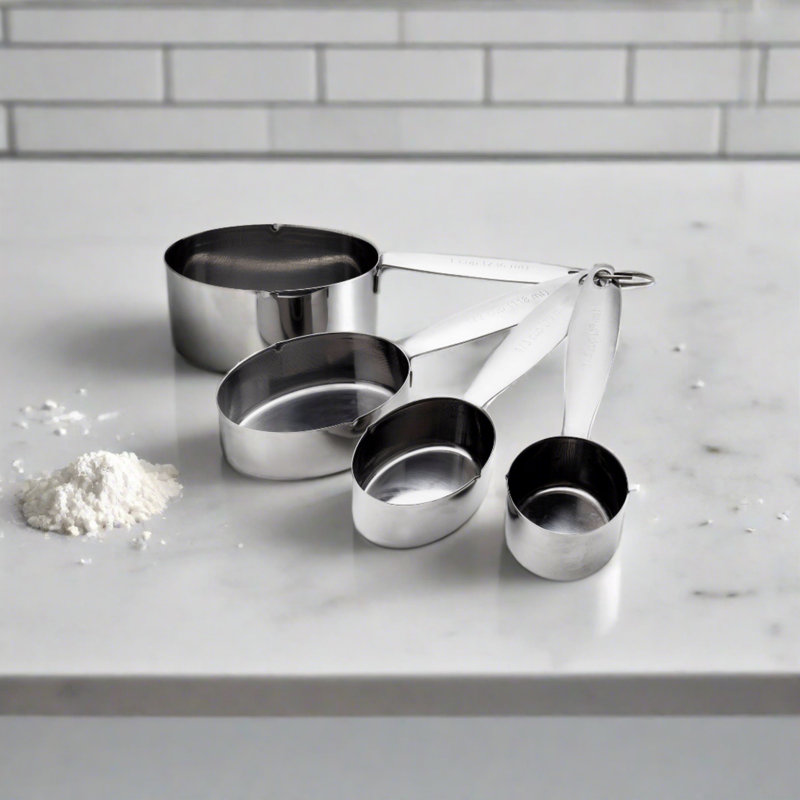 Ensemble de gobelets mesurant 4 pièces en acier inoxydable cuisinox