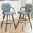 Modern Upholstered Leather Swivel 26 inch Bar Stools & Counter Stools-336497089-336143714