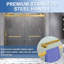 Porte de douche coulissante double sans cadre de 66 à 72 po x H 76 po avec verre trempé transparent de 5/16 po (8 mm)-119687326
