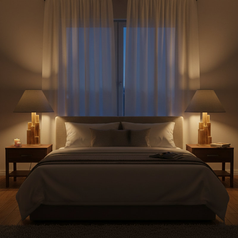 Lampe de table Skyline, Marron clair, Gris