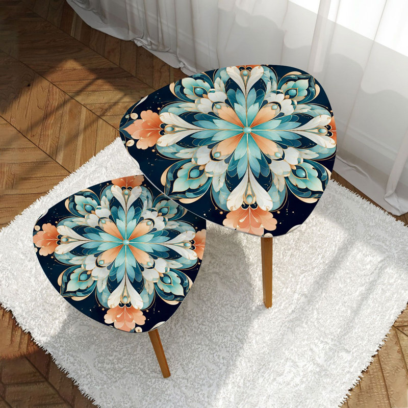 Ensemble de 2 tables basses gigognes Triangle